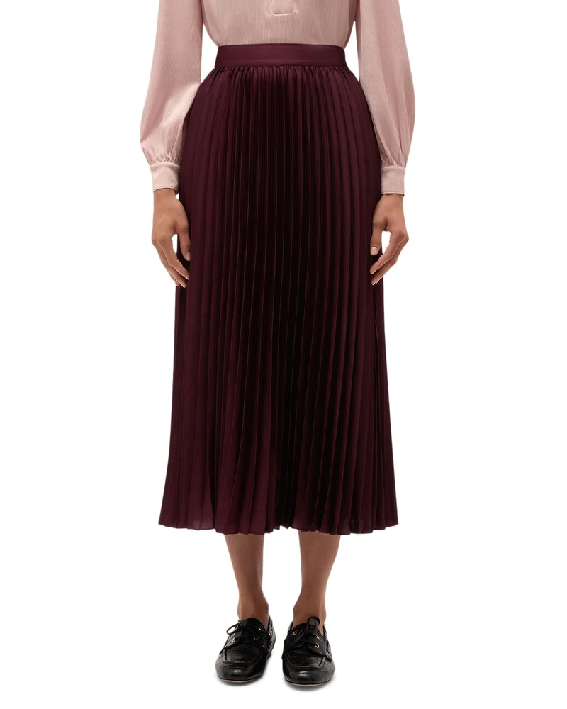 Amoura Satin Pleated Skirt
