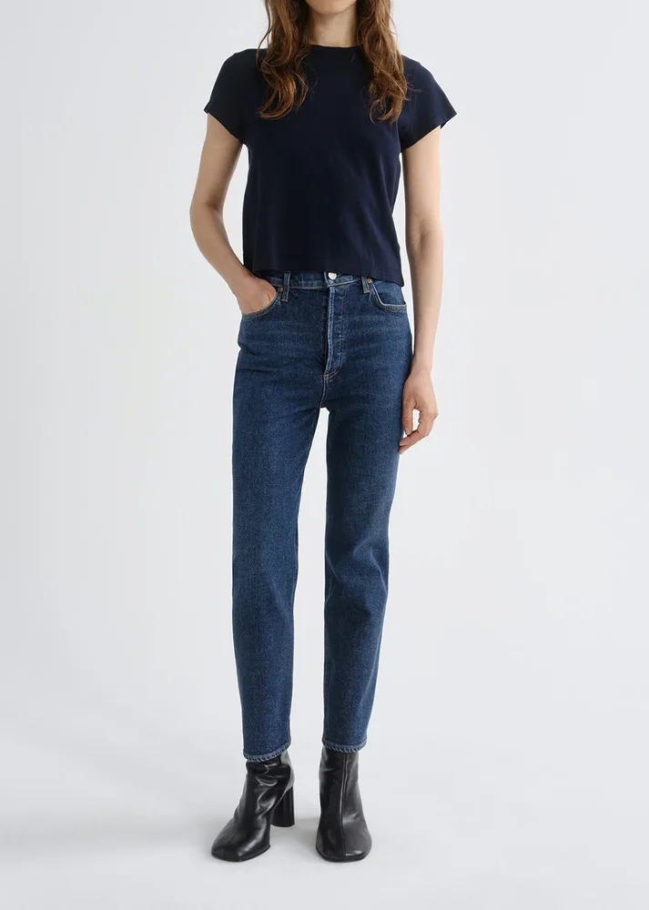 90's Pinch Waist Crop (Comfort Stretch) in Flow