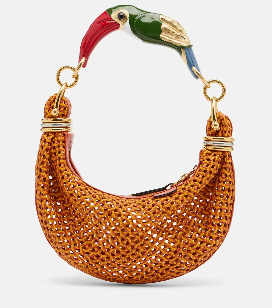 Bracelet Small woven leather shoulder bag
