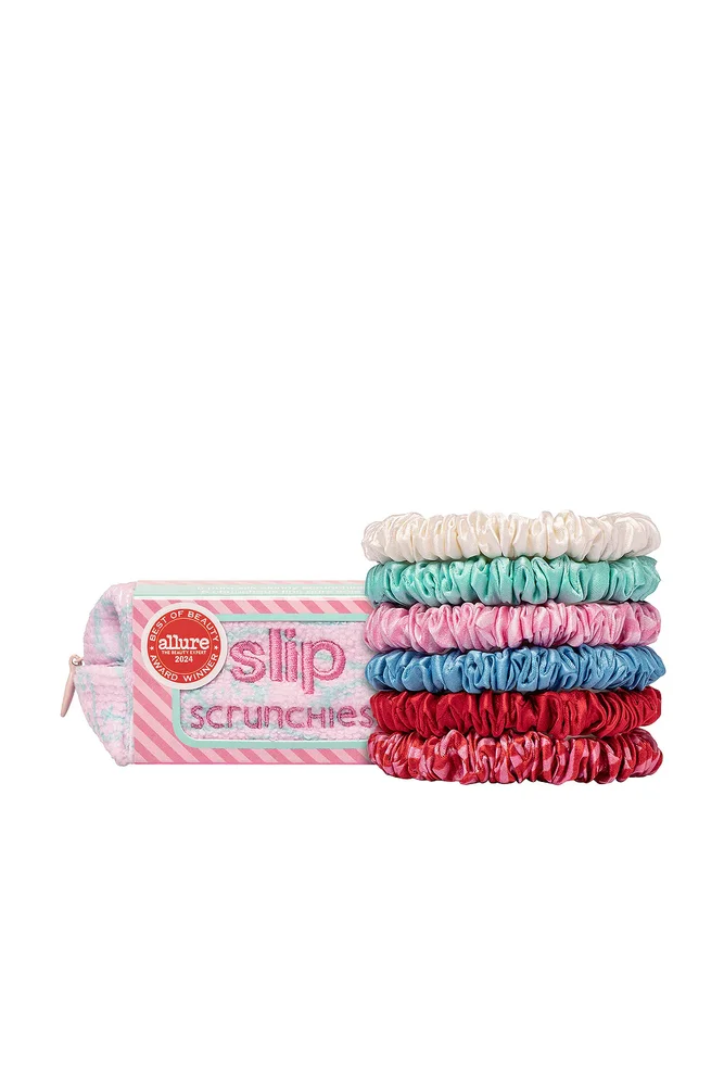 Pouch & Skinny Scrunchies Set Of 6