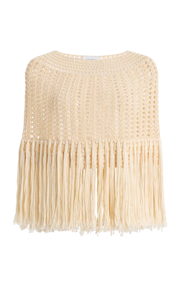 Fringed Crochet Capelet