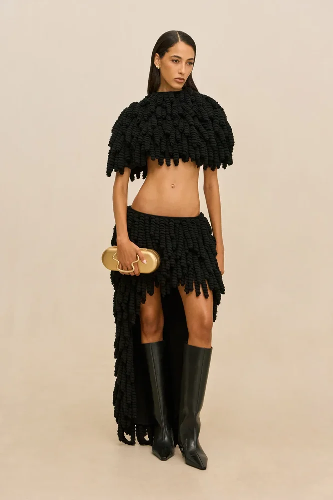 Keziah Knit Skirt in Black