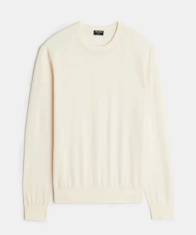 Silk-Cashmere Crewneck Sweater