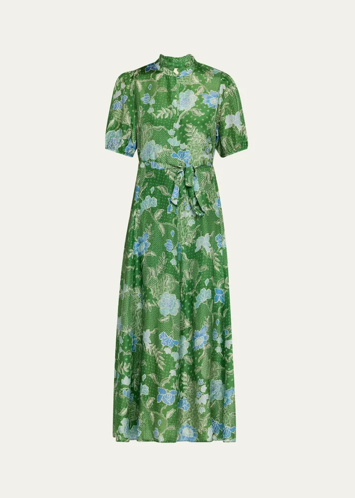 Oceanus Silk Maxi Dress