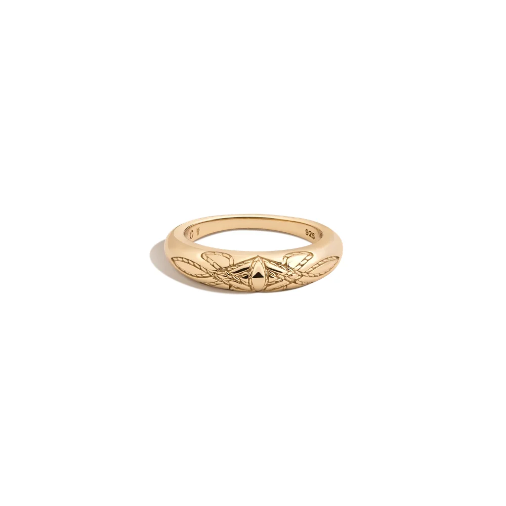 Aurate x Frye: Western Stitch Mini Dome Ring