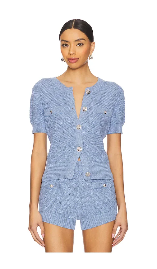 Seed Stitch Short Sleeve Cardigan