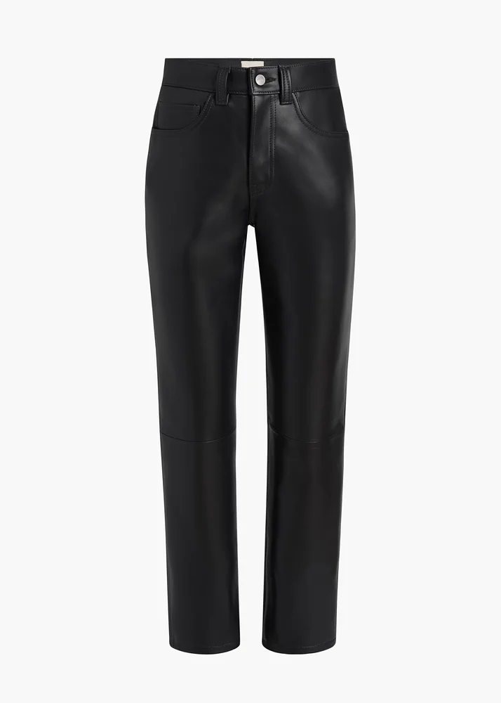 Callum Pant in Black Leather