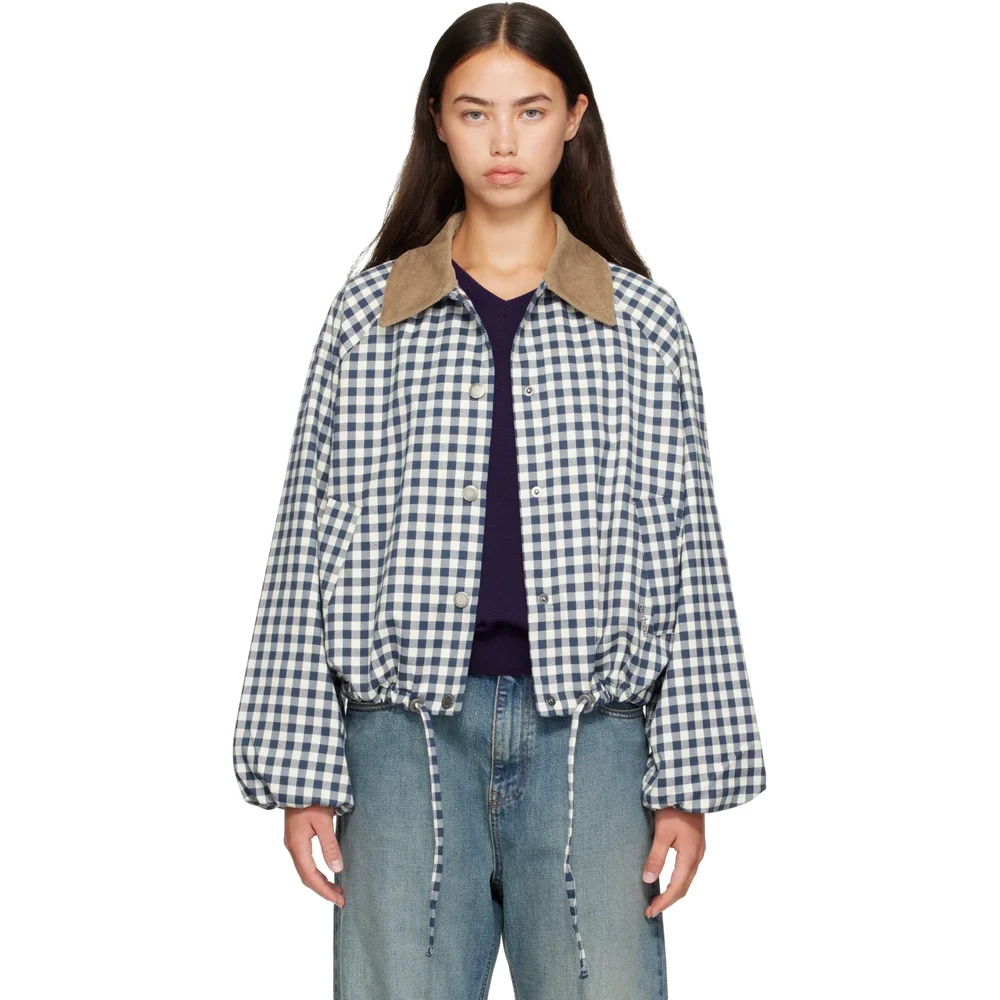 Blue & White Ovingham Gingham Casual Jacket