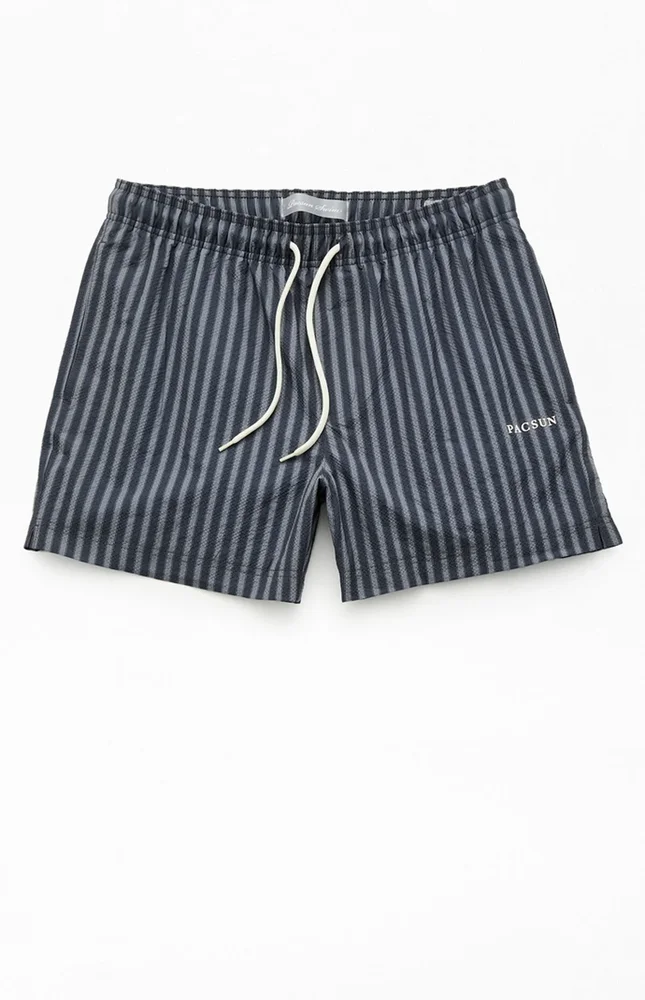 DriftStripedSeersucker 5" Swim Trunks