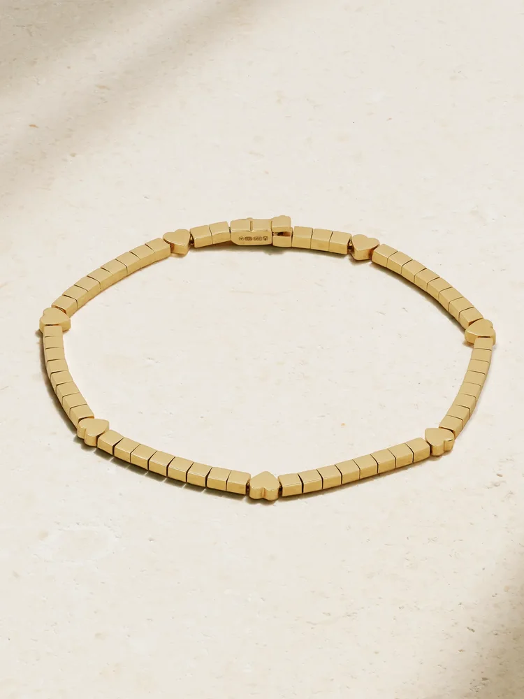 Heart Pez 14-karat gold bracelet