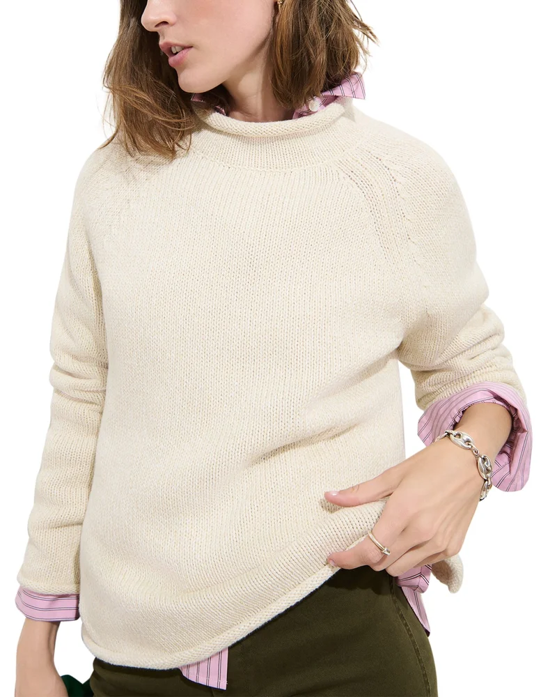 Eastport Cotton Mock Neck Sweater
