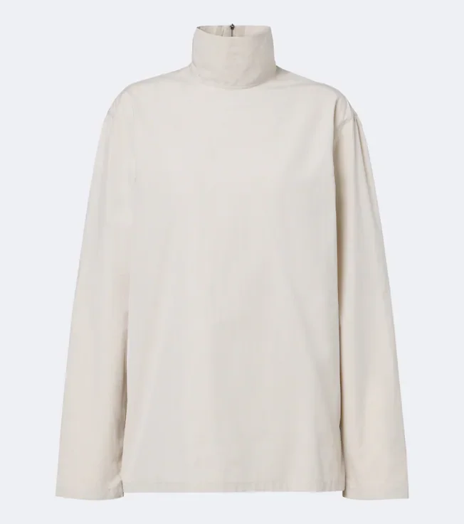 Cotton turtleneck top