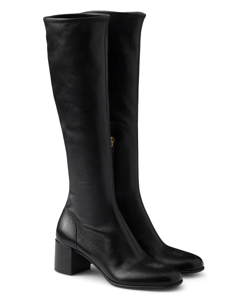 Stretch Nappa Leather Boots