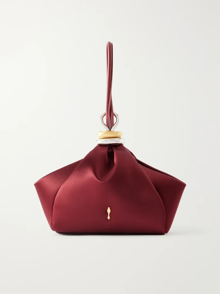 Sabrina satin clutch