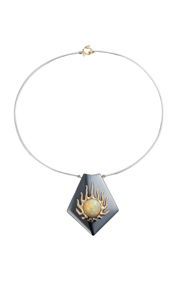 Hematite Blaze Necklace
