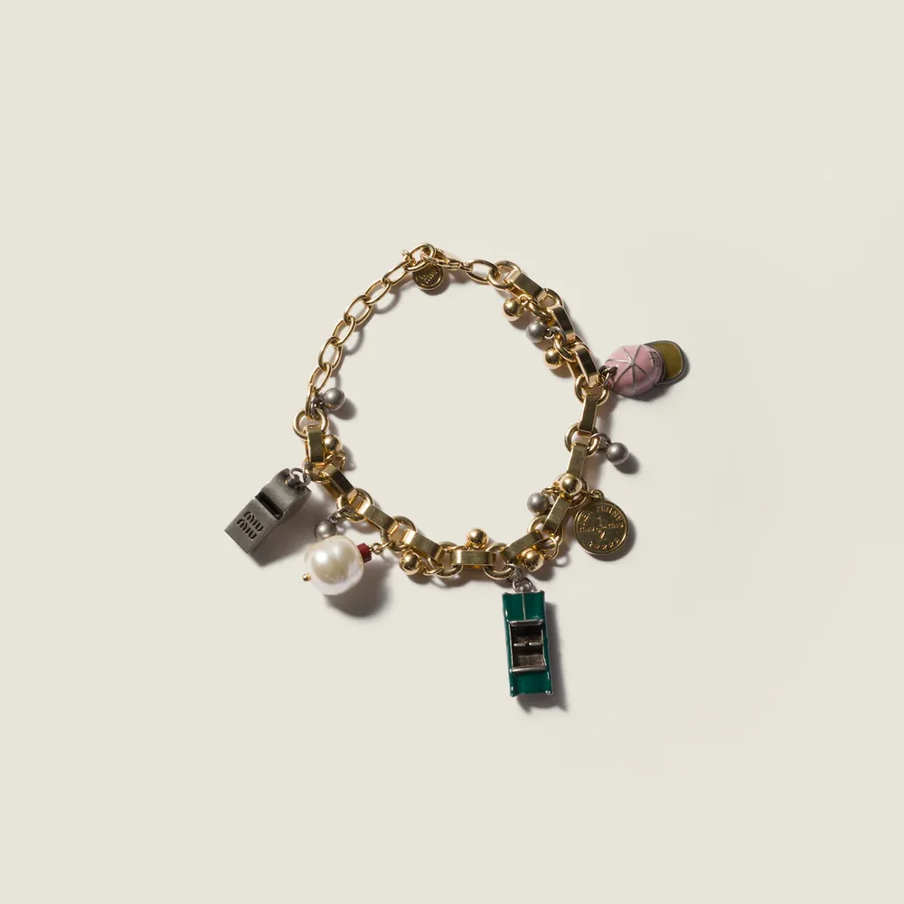 Metal charm bracelet