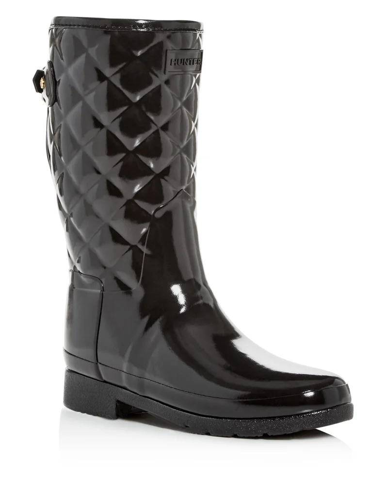 Refined Quilted Gloss Rain Boots