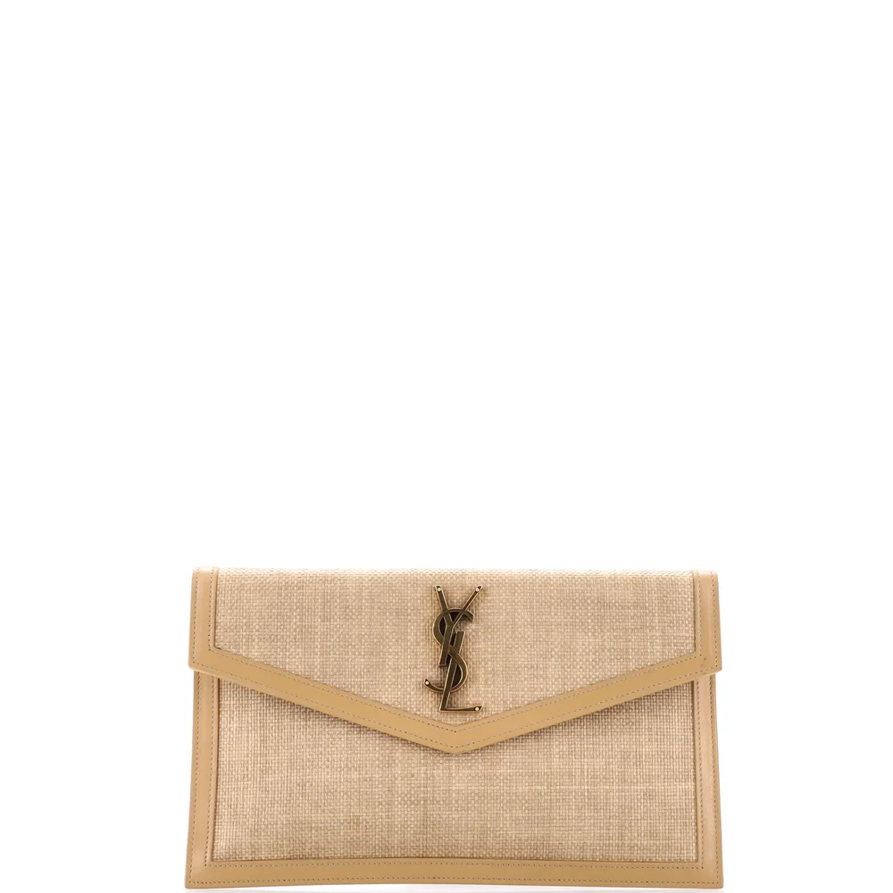 Pre-Owned Uptown Pouch Raffia