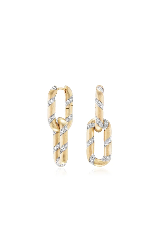 14K Yellow Gold Diamond Earrings