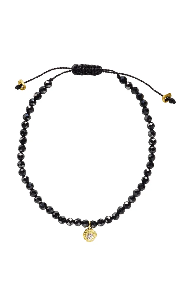 18k Yellow Gold Pilar Onyx & Diamond Bracelet