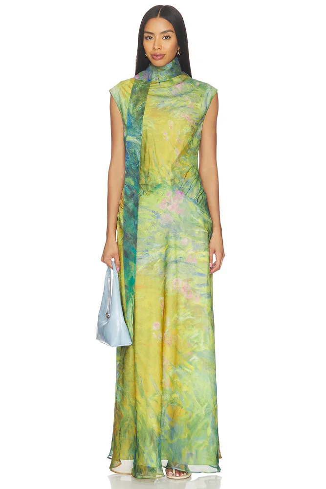 Irises Monet Maxi Dress