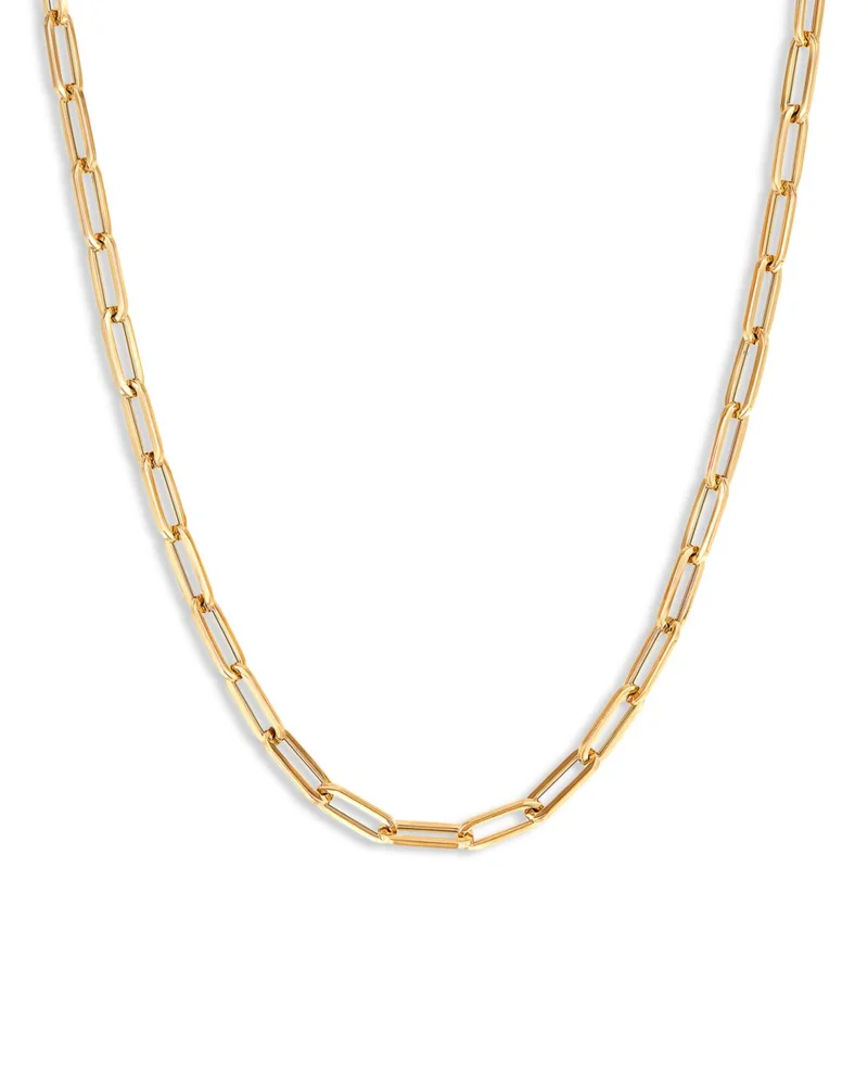 Paperclip Link Chain Necklace in 14K Yellow Gold, 20 in.