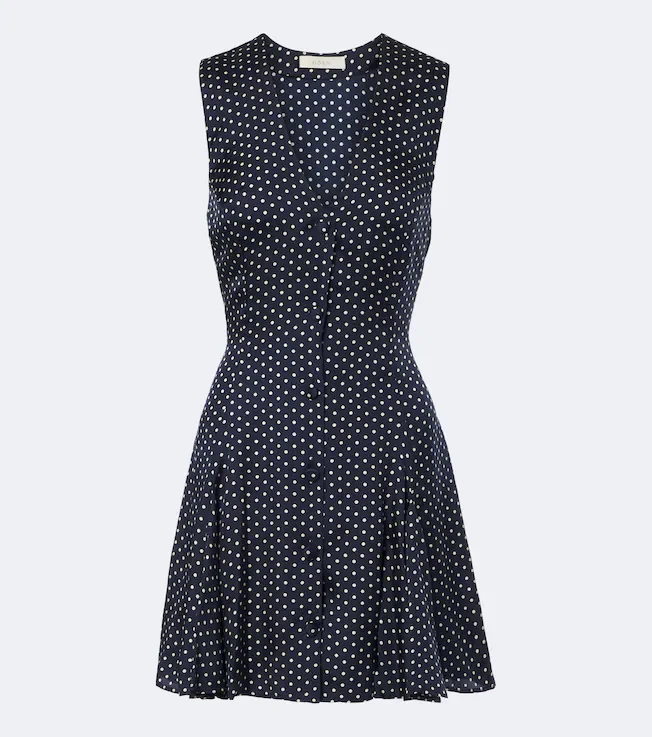 Aubrey polka dot silk-blend minidress