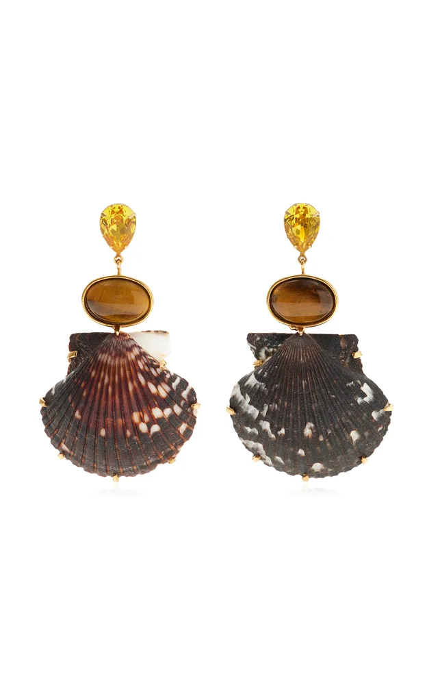 Augustine Gold-Plated Brass Multi-Stone Earrings