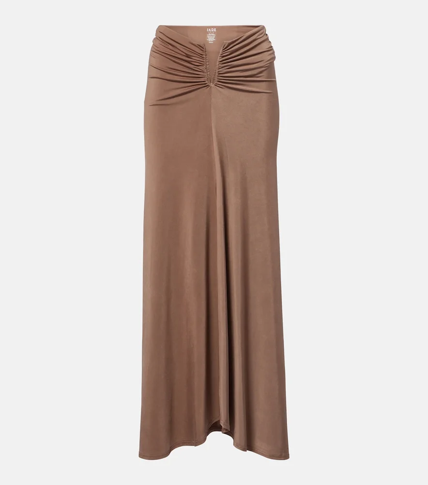 Skyla ruched jersey maxi skirt