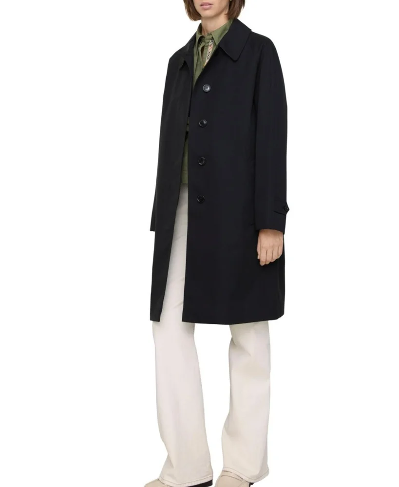 Mid-length Tropical Gabardine Camden Car Coat