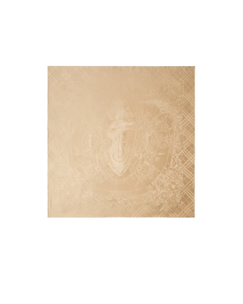 Floral Crest Silk Scarf