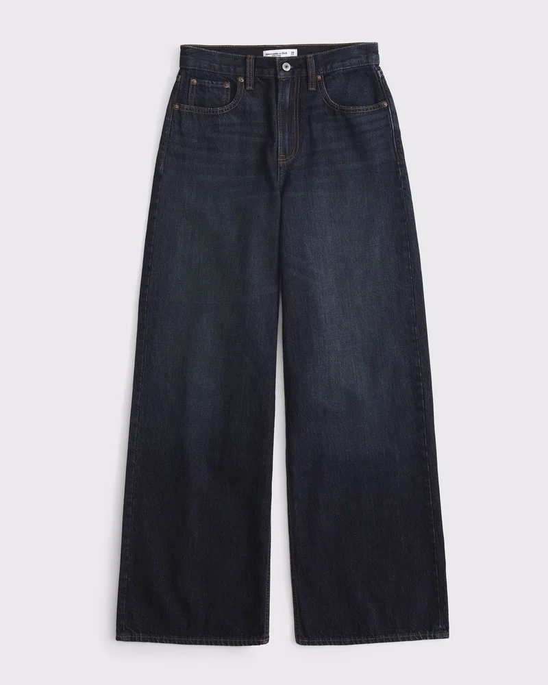 High Rise Wide Leg Jean - Dark Wash