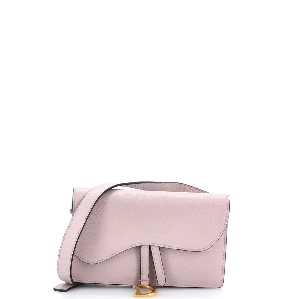 Dior Saddle Rectangular Belt Bag Leather, Pink