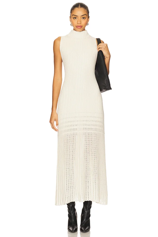 Harley Sweater Maxi Dress In Ivory