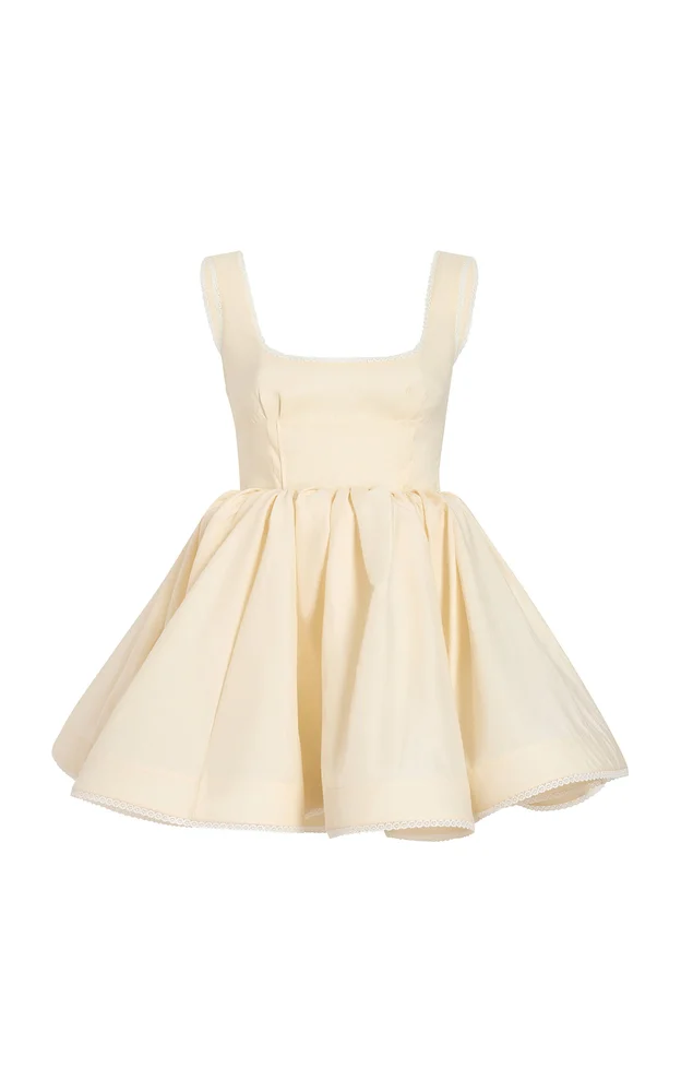Mitzy Scoop-Neck Silk-Cotton Mini Dress