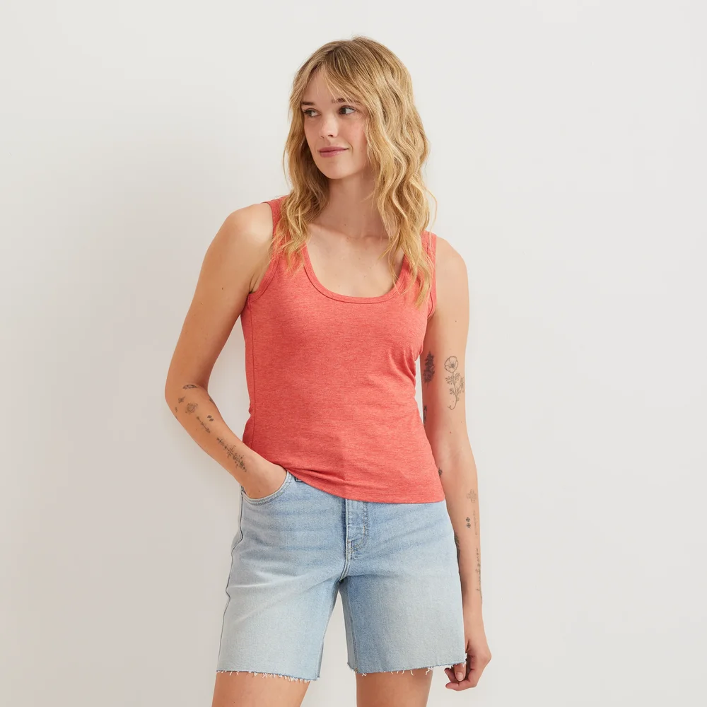 John Galt White Floral Amara Tank Top