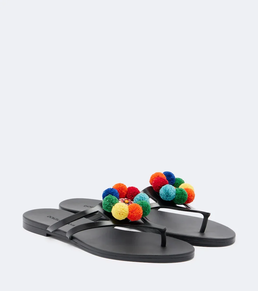 Embellished Thong Sandals