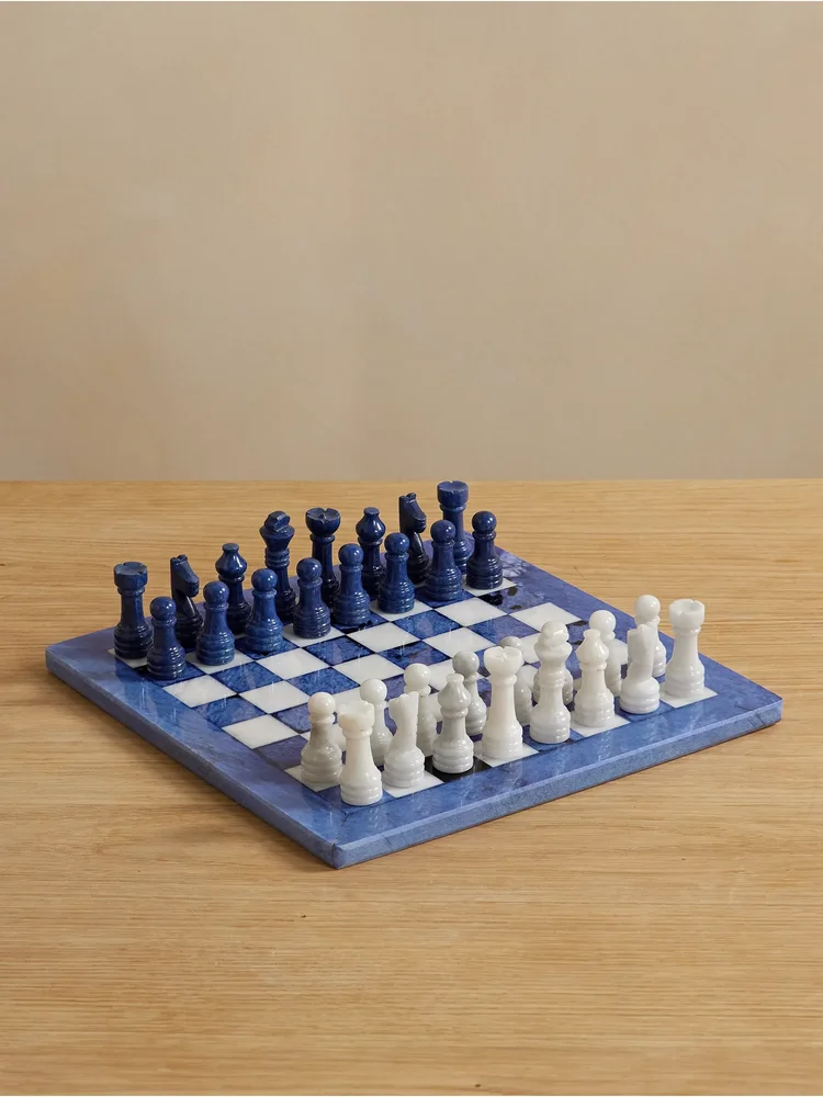 Lapis lazuli chess set