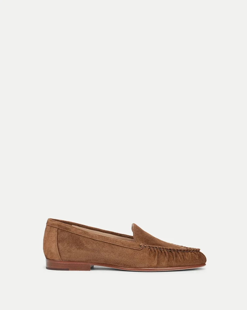 Prilla Suede Loafer in Chestnut | Veronica Beard