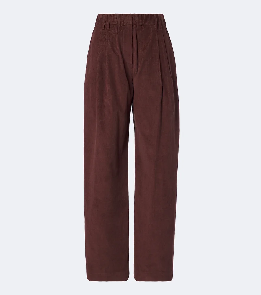 Monili corduroy wide-leg pants