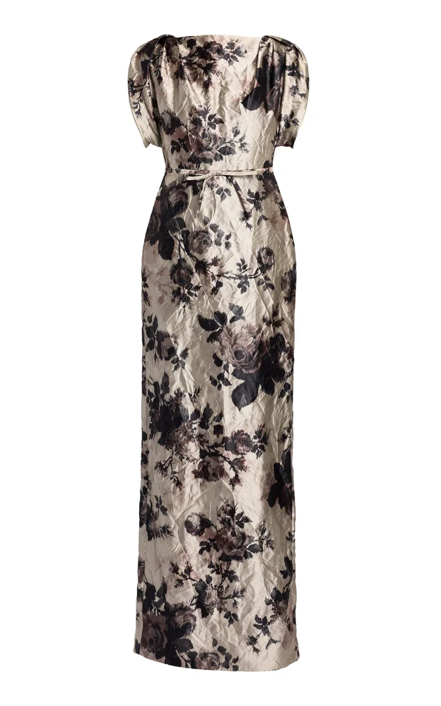 Textured Satin Gown