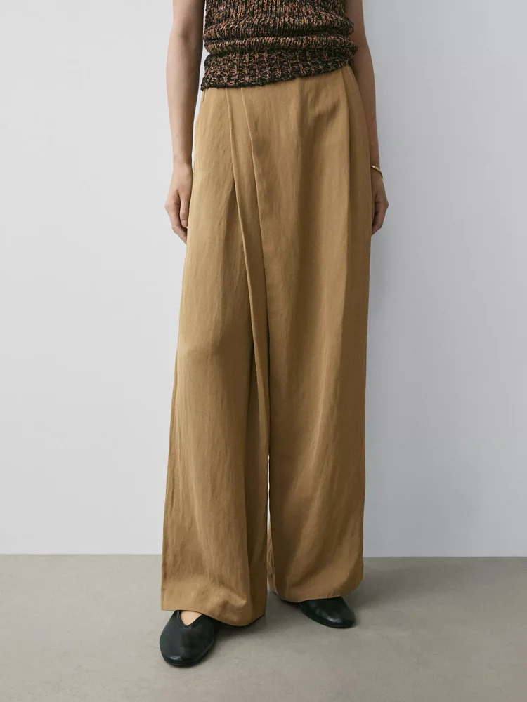 Flowing pareo trousers