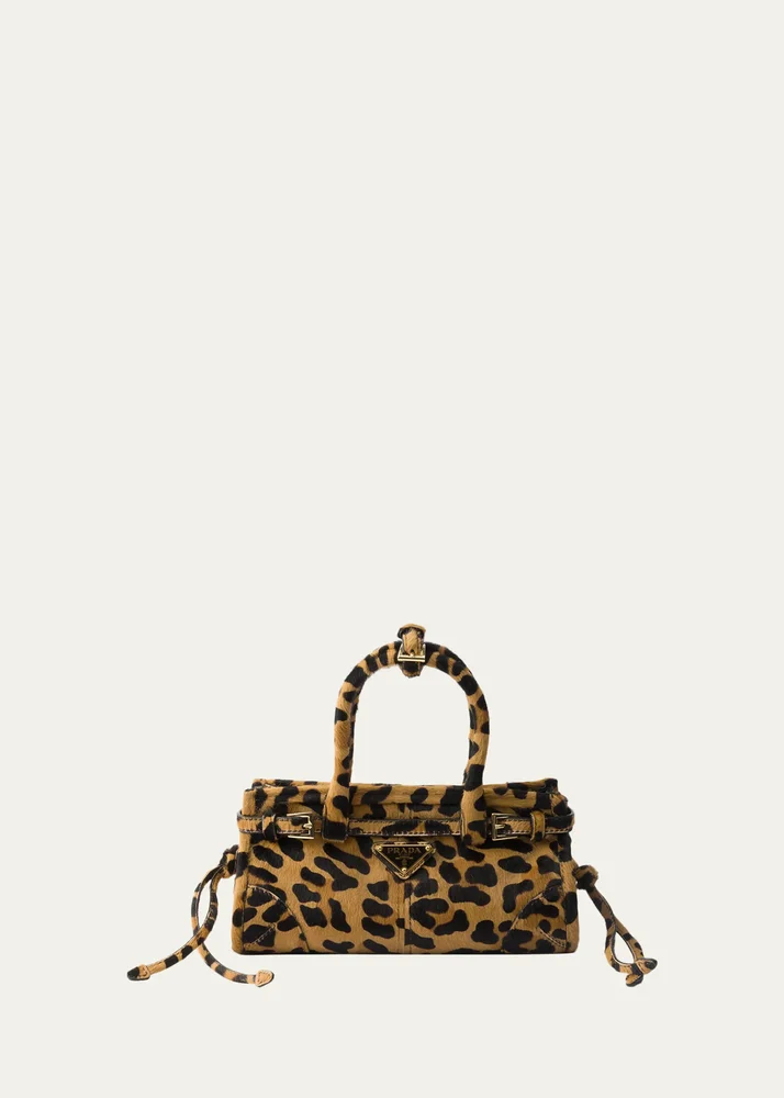 Bonnie Mini Animal-Print Calf Hair Crossbody Bag