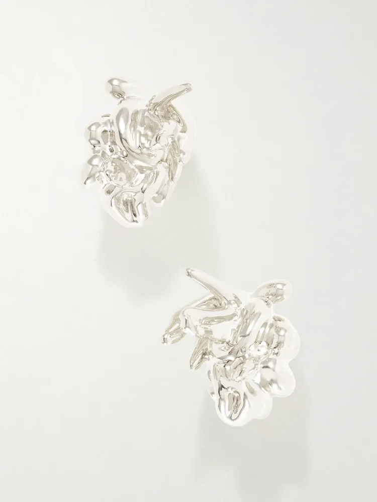 Recycled silver earrings