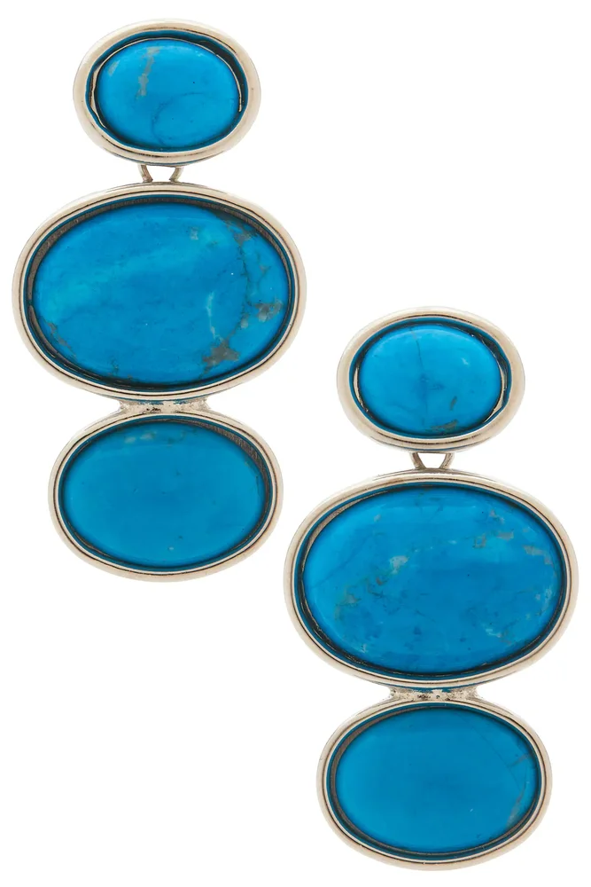 Vega Stone Linear Earrings