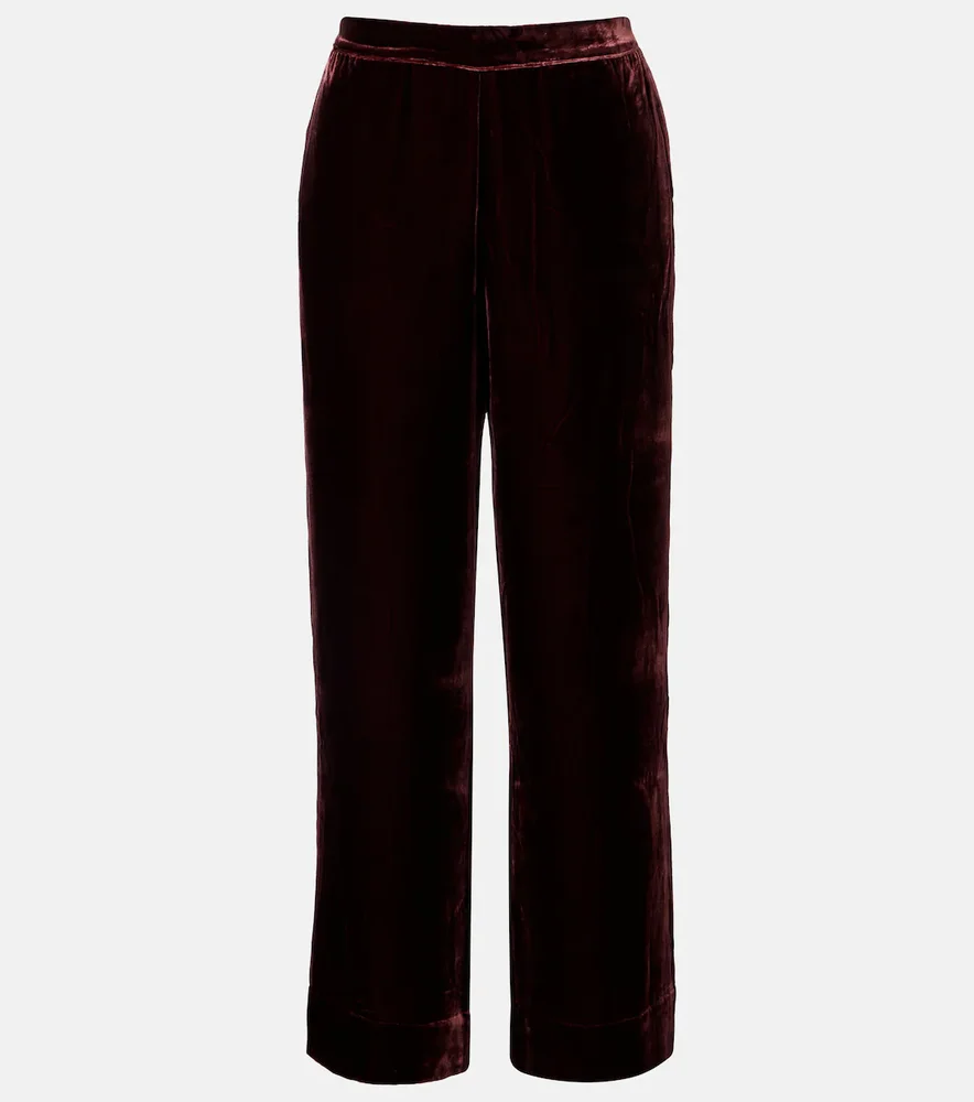 London velvet pajama pants