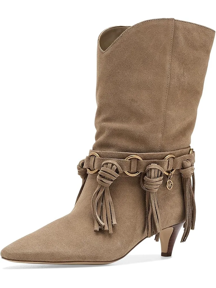 Daniela Fringe Suede Boots