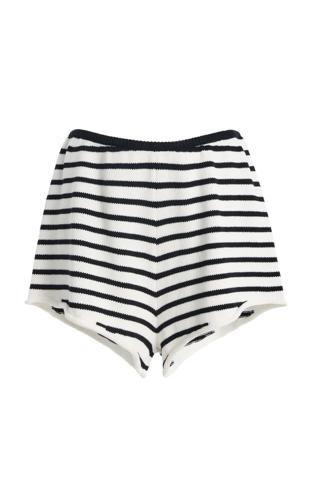 Cordelia Striped Cotton Shorts