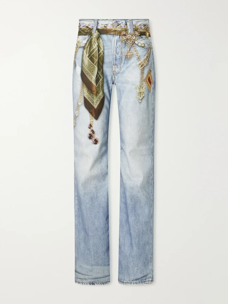 Pazer Tlo trompe-l’oeil straight-leg jeans