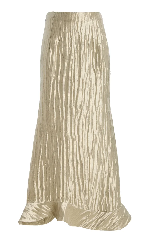 Ride the Wave Silk-Blend Maxi Skirt
